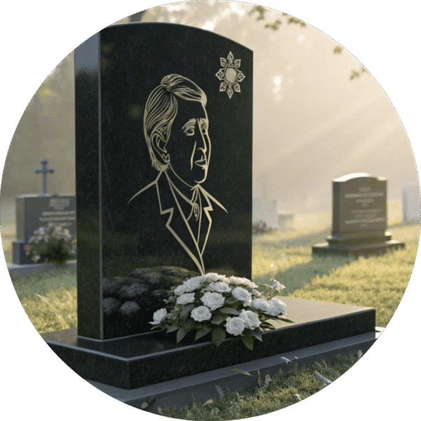 نقاشی و تصویر چهره سنگ قبر