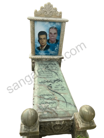 مرمر سبز با کلاف دوتاگوی عکس رنگی کد 136