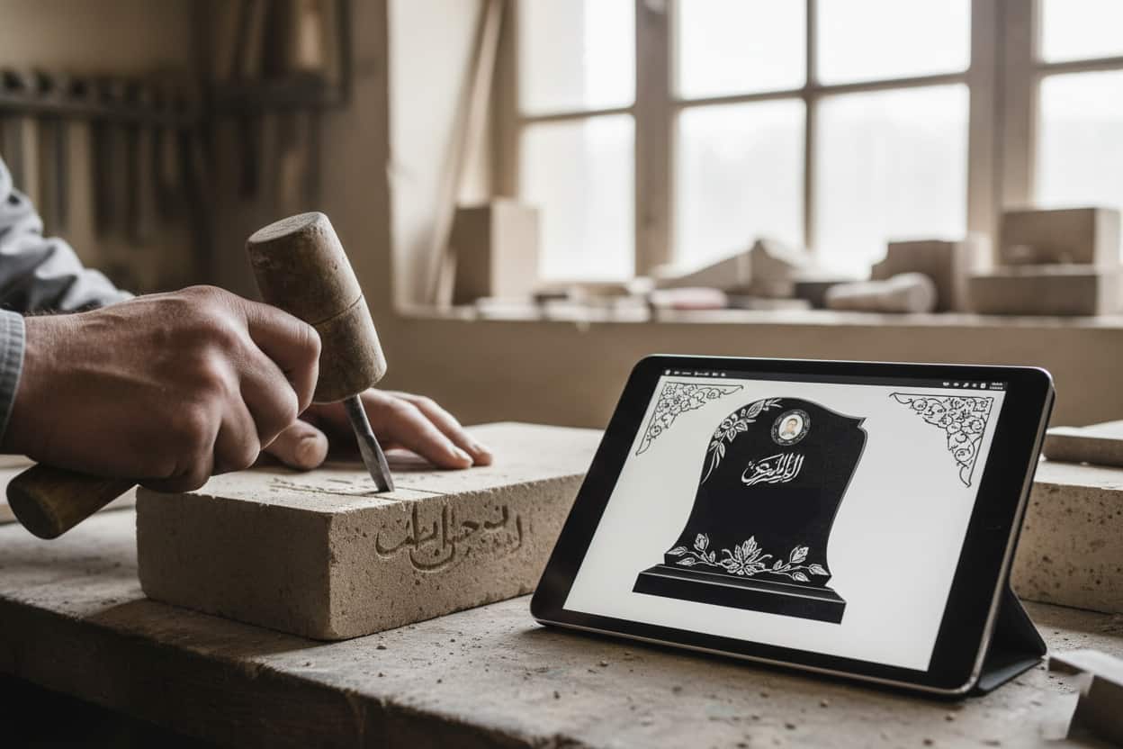 روش ها و تکنیک های نوشتار و حکاکی متن مذهبی روی سنگ قبر