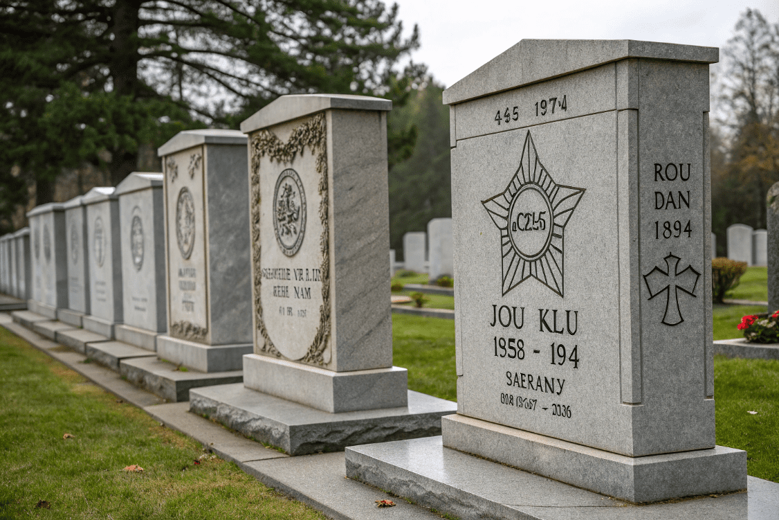 معرفی انواع رنگ‌ها و طرح‌های سنگ قبر گرانیت