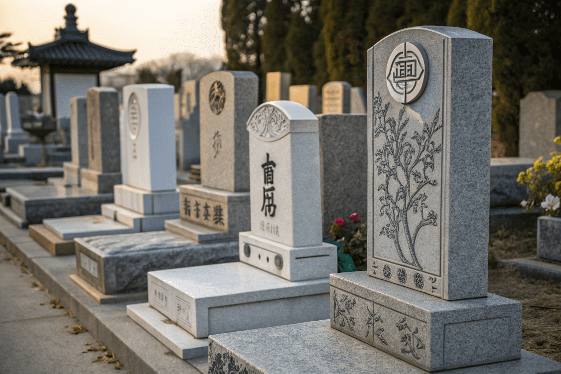 معرفی انواع رنگ‌ها و طرح‌های سنگ قبر گرانیت