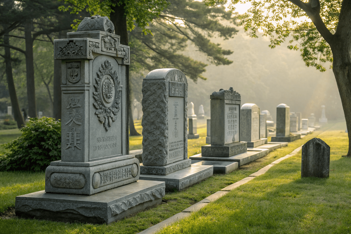 معرفی انواع رنگ‌ها و طرح‌های سنگ قبر گرانیت