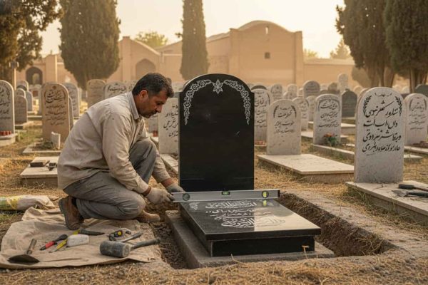 آداب سفارش و نصب سنگ مزار در آیین های ایرانی